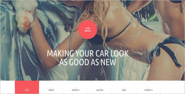 Car wash Bootstrap WordPress template