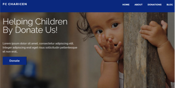 Charity Website Layout Template