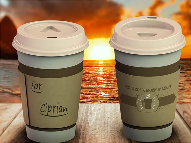Coffee Cup Logo Mockup Design