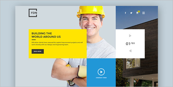 Construction web Layout Template