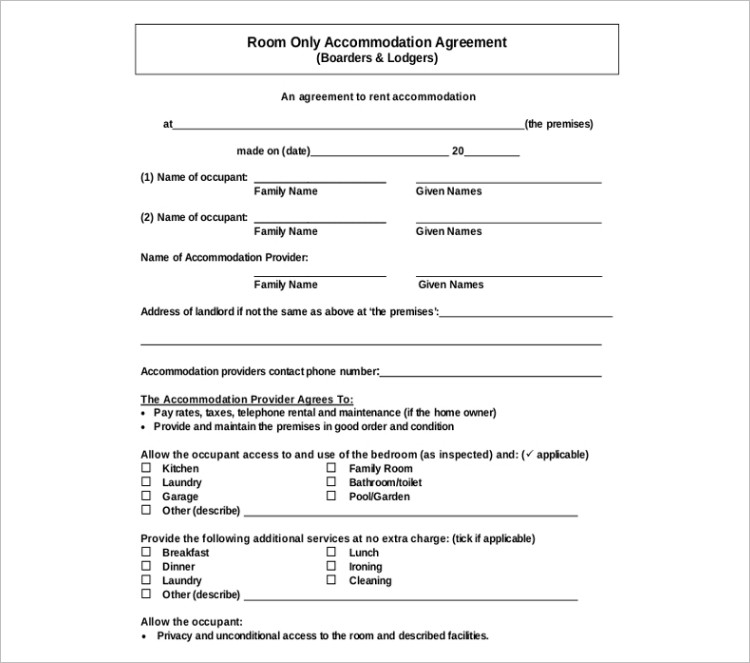 Customize Room Rental Agreement template