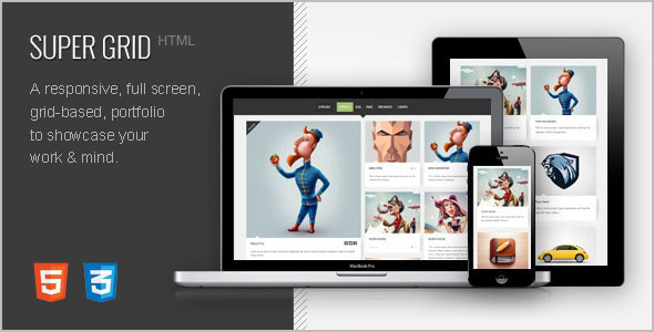 Grid Based Layout HTML Template
