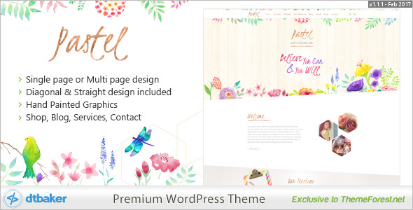 Hand Drawn Floral WordPress Template