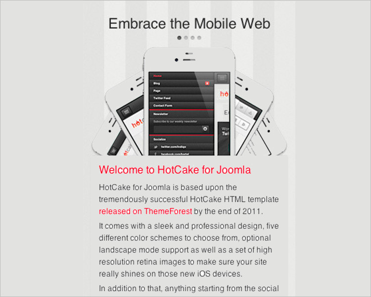 Mobile Version Joomla Template