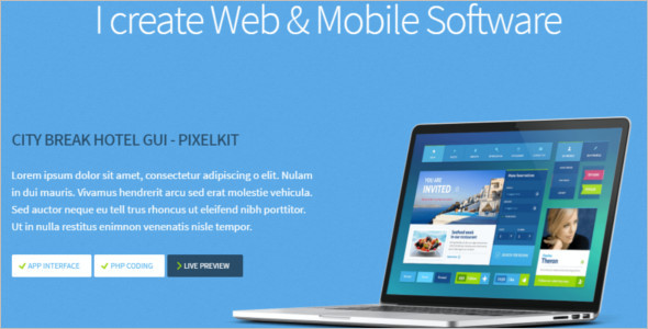 Mobile software WordPress Template