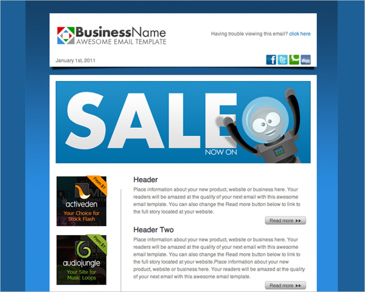 Paper Business HTML Email Template
