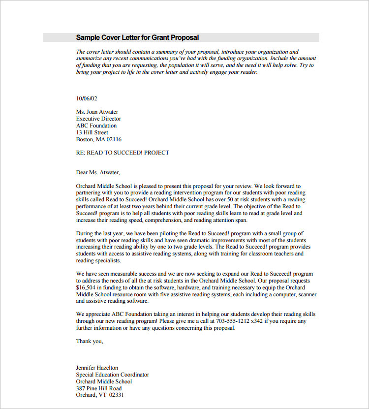 Proposal Letter Template PDF Form