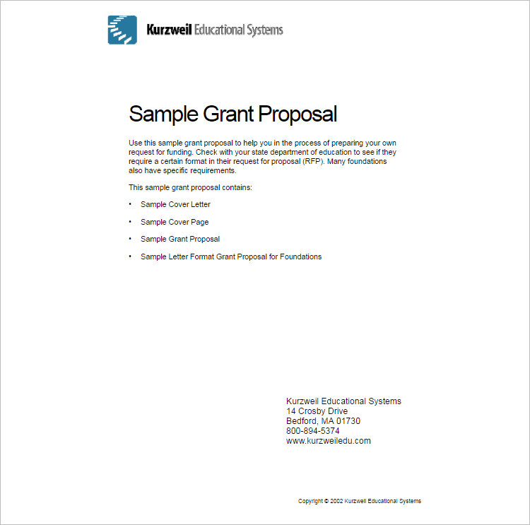 Sample Proposal Letter template