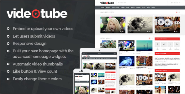 Video tube WordPress Template