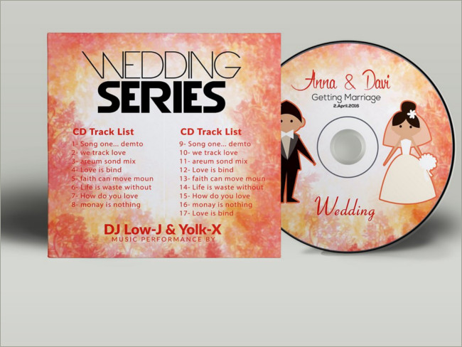 Wedding CD Cover Psd Template