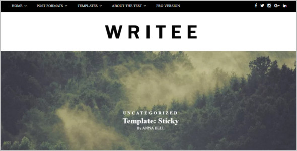 Writee Blog WordPress Template