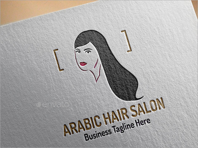 hair salon logo mockup