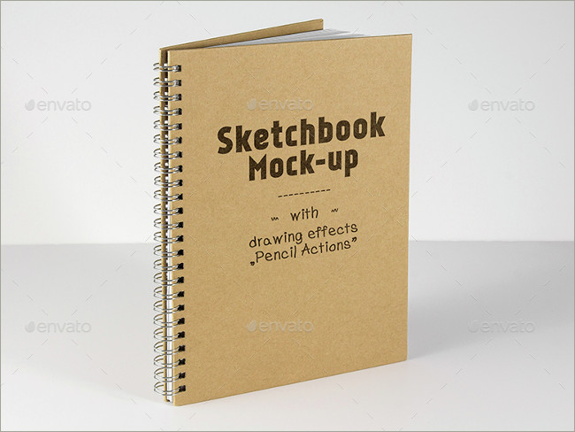 sketch book mockup design mockup