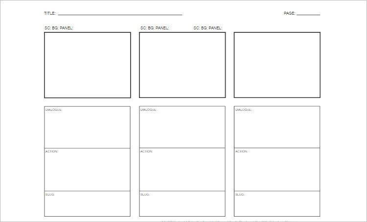 story board templates word Form