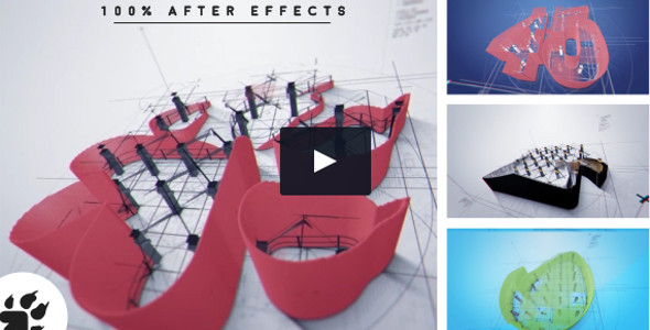 3D Architect Logo Infographics Video Template