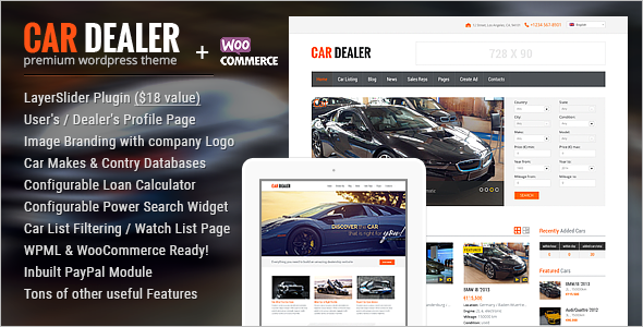 Automotive Car Dealer WordPress Theme
