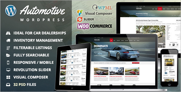 Automotive Car Dealership WordPress Template