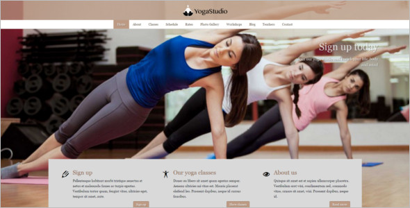 Basic Yoga Classes Website Template