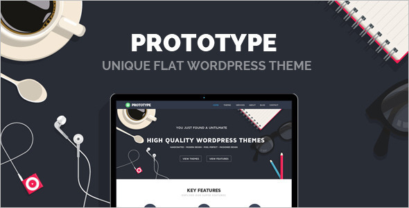 Best Flat Design WordPress Template