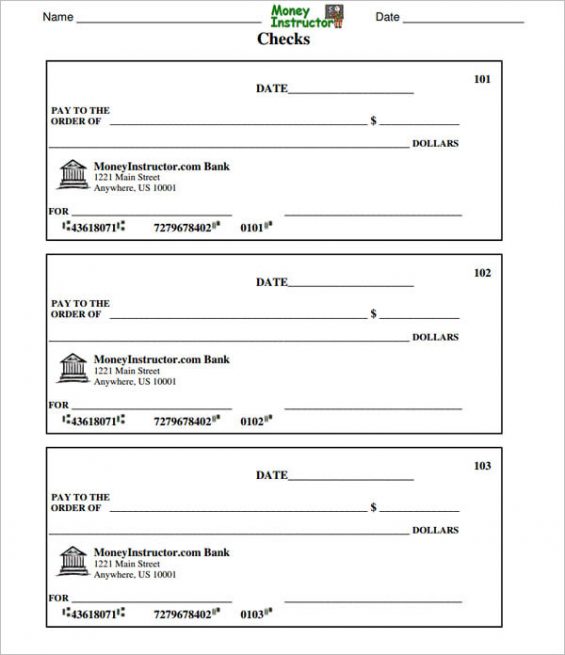 43+ Cheque Templates Free Word, Excel, Psd, Pdf Formats