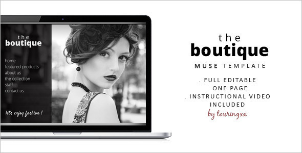 Boutique One Page Website Template
