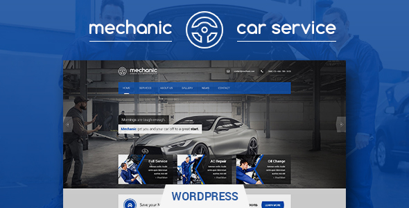 Car Service Workshop WordPress Theme