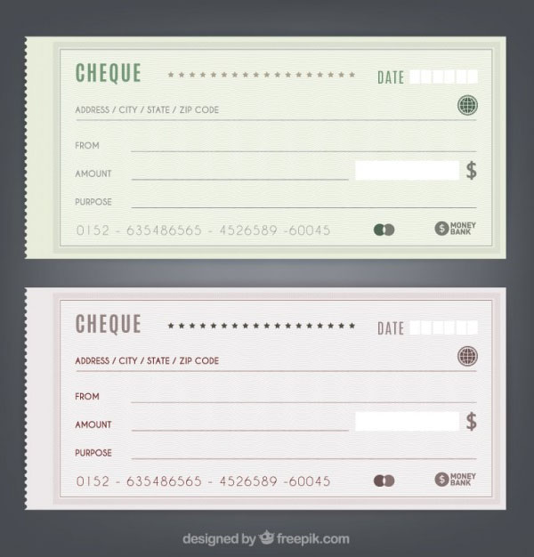 Cheques Free Vector