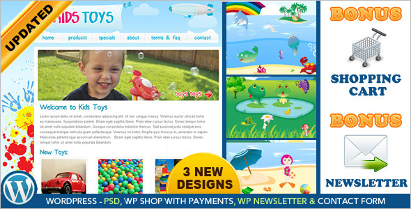 Children Toy Shopping WordPress Template