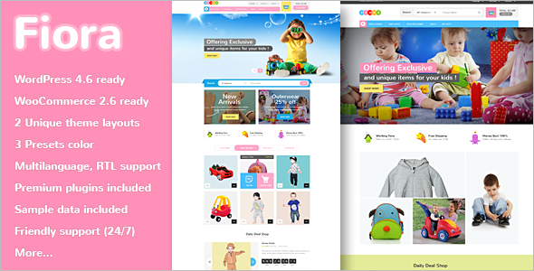 Flexible Kids Store WordPress Template