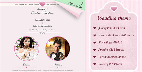 Marriage Event WordPress Template