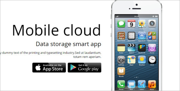 Mobile Cloud a App based Mobile Website Template