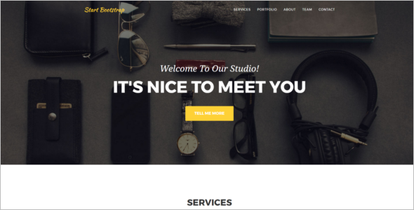 One Page Bootstrap Website Template