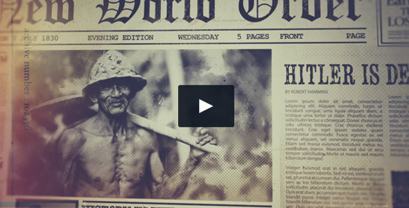Retro Newspaper Openers Video Style Template
