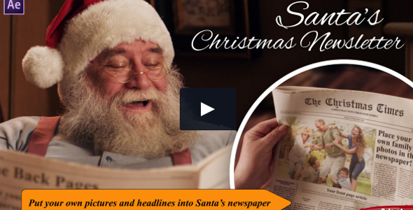 Santa’s Christmas Newsletter Adobe After Effects Template