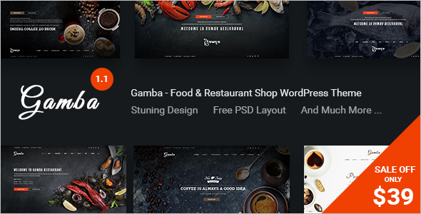 Sea Food WordPress Template Design