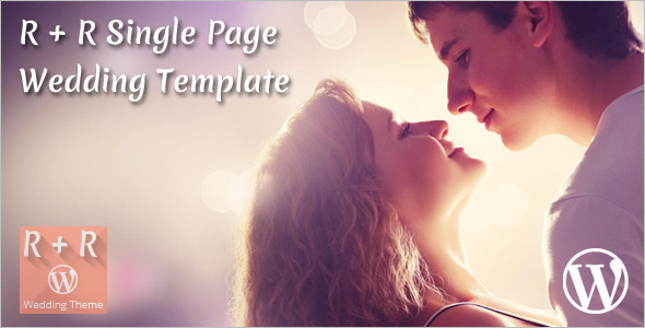 Single Page Wedding WordPress Template
