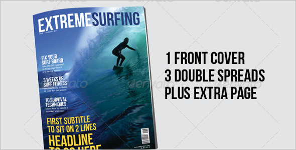 Surfing Sports Magazine Template