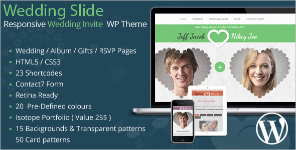 Wedding Slide WordPress Template