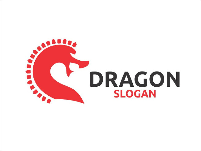 Funny Dragon Logo Template