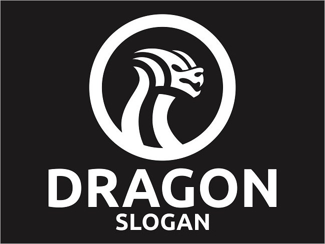 Creative Logo Of Dragon