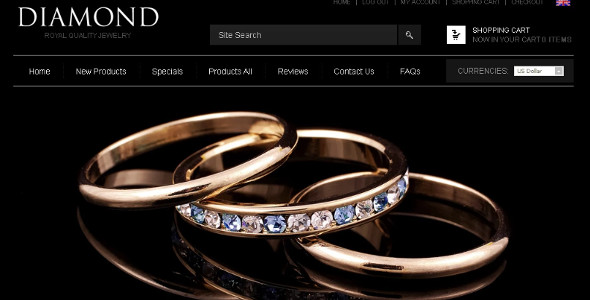 Awesome Gold Jewelry ZenCart Template