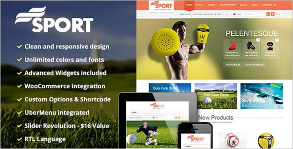 Beautiful Sports Wear WordPress WooCommerce Theme