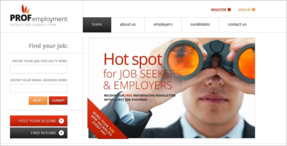 Employment Board Joomla Template