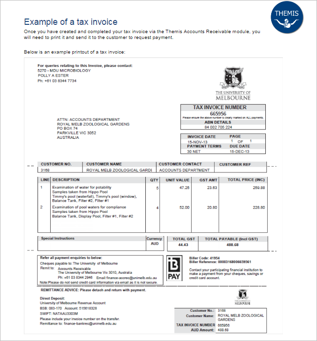 Example Tax Invoice Template
