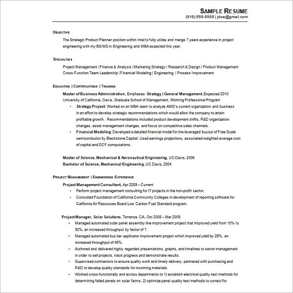 Multi-Printable Chronological Resume Template