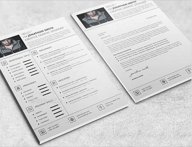 One Page Functional resume Template