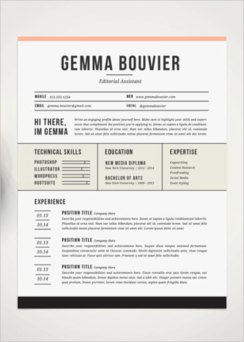Professional Cover Resume Template