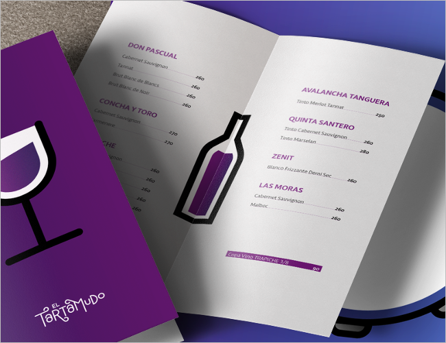 Simple Wine Menu Brochure