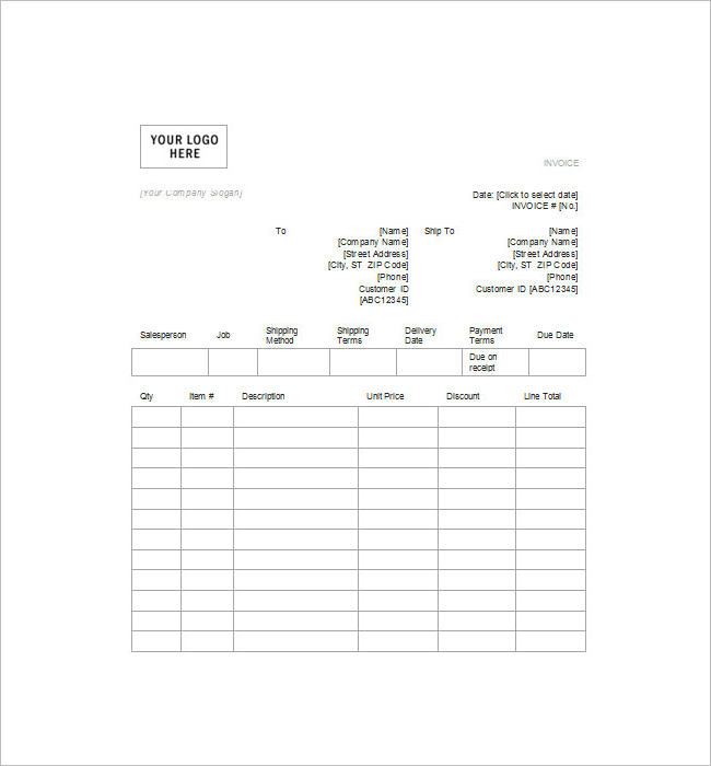 Tax Invoice Model Template Format