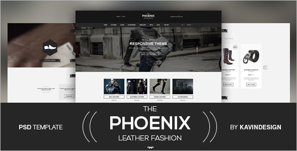 The Phoenix Leather Fashion WooComerce Theme.